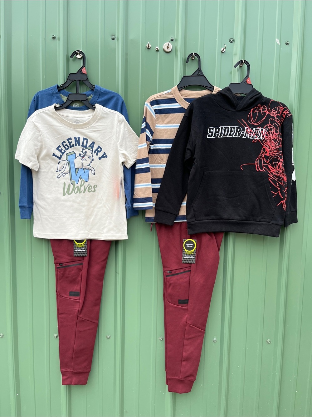 Boys T-Shirts Spiderman Hoodie & Pants Set Size M